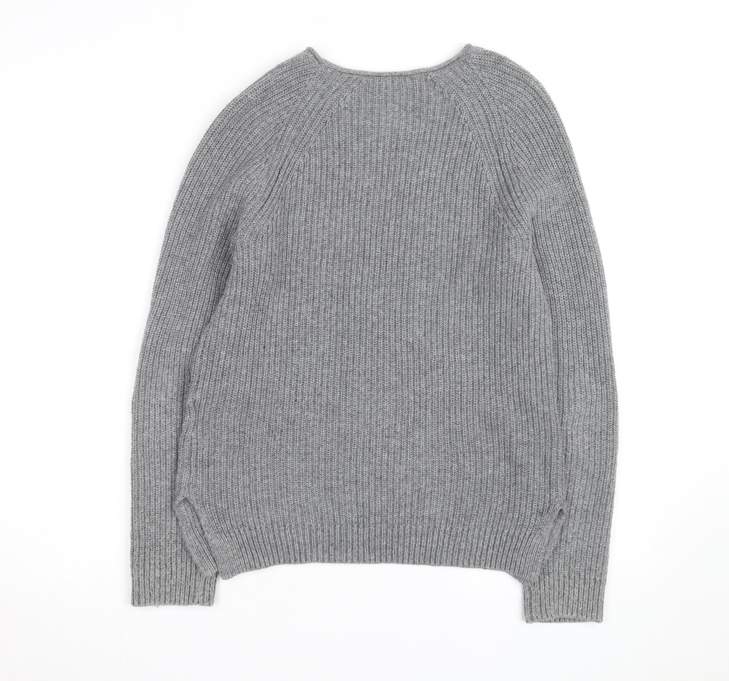 Gap Mens Grey Wool Blend Chunky Knit Crew Neck Jumper M