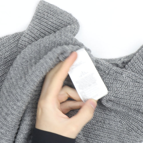 Gap Mens Grey Wool Blend Chunky Knit Crew Neck Jumper M
