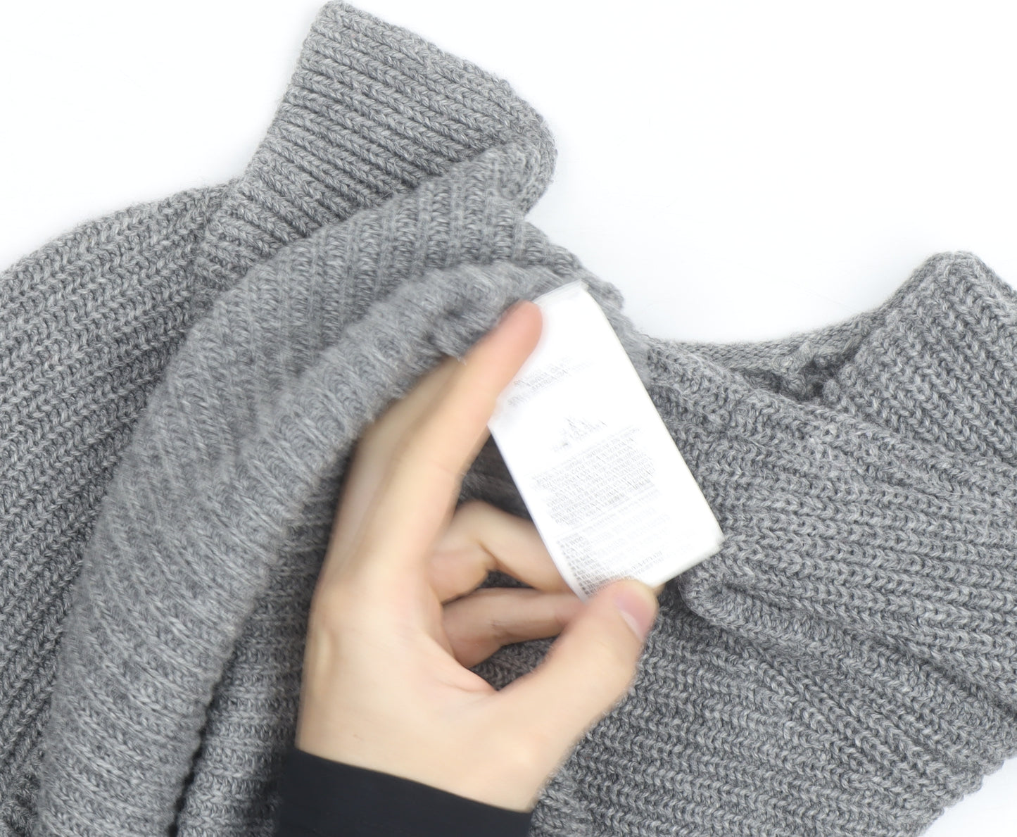 Gap Mens Grey Wool Blend Chunky Knit Crew Neck Jumper M