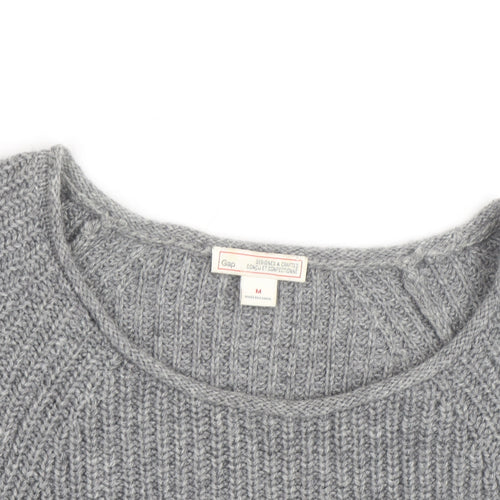 Gap Mens Grey Wool Blend Chunky Knit Crew Neck Jumper M
