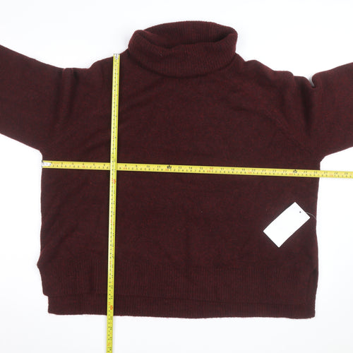 Nobody’s Child Women Brown Roll Neck Knit Jumper L