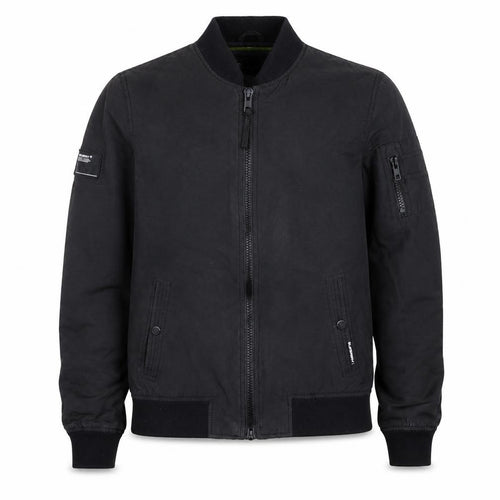 Superdry Men's Black Small Bomber Jacket Classic Stand-Up Collar
