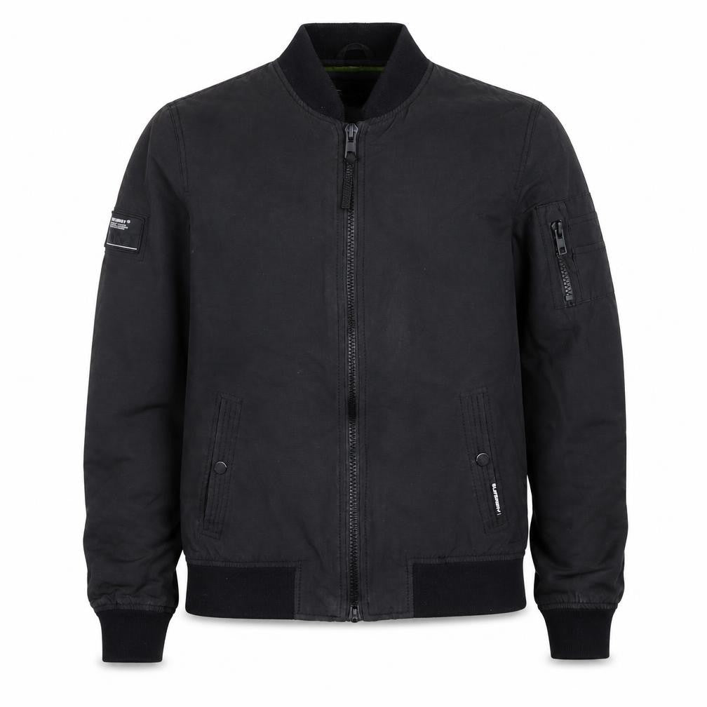 Superdry Men's Black Small Bomber Jacket Classic Stand-Up Collar