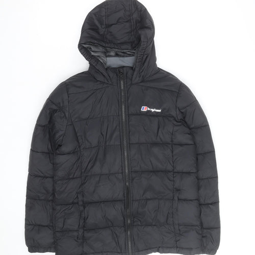 Berghaus Boys Black Hooded Puffer Jacket Age 13 Lightweight Winter Coat