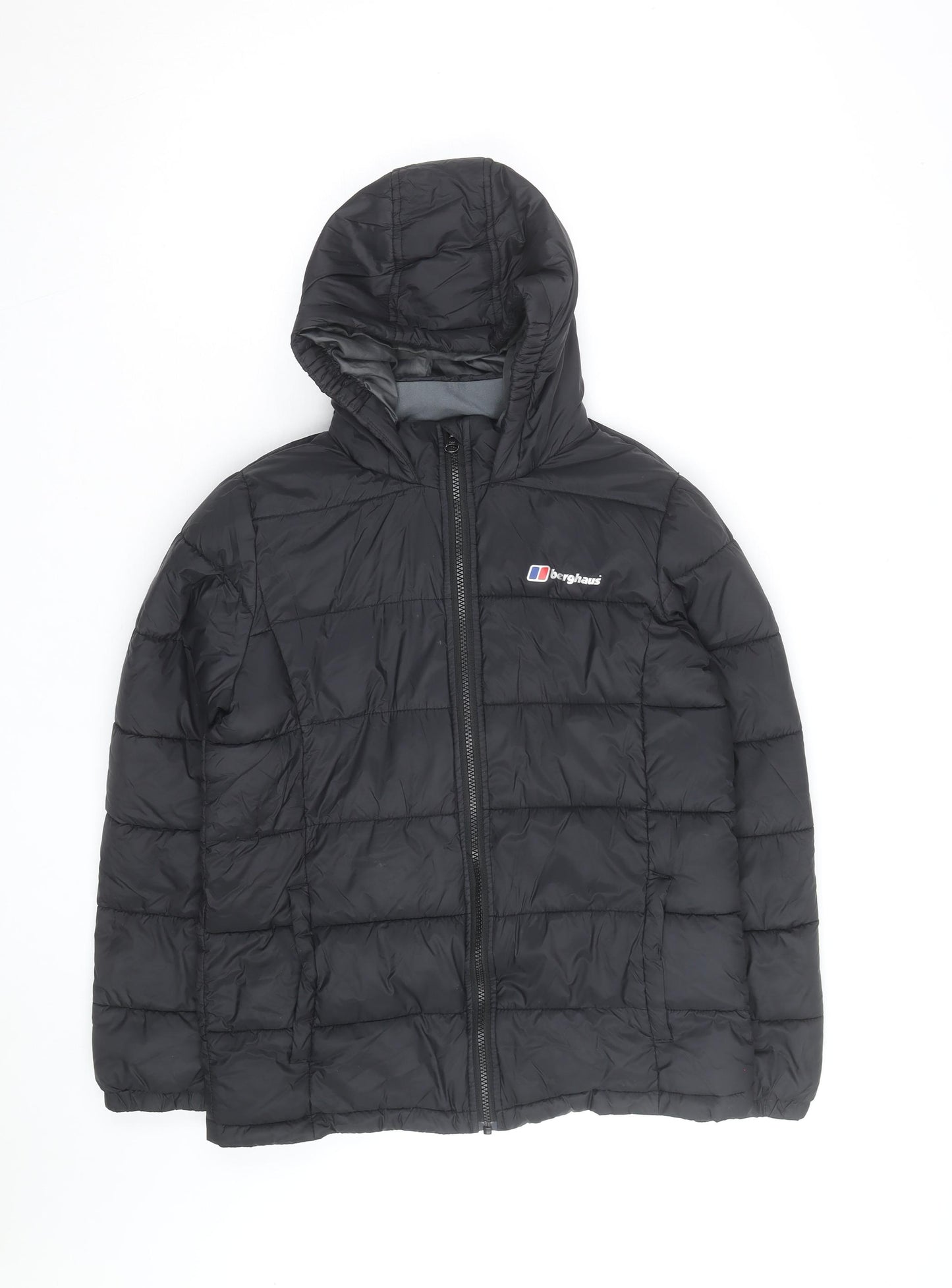 Berghaus Boys Black Hooded Puffer Jacket Age 13 Lightweight Winter Coat
