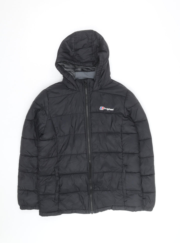 Berghaus Boys Black Hooded Puffer Jacket Age 13 Lightweight Winter Coat