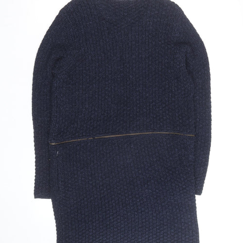 Maison de Nîmes Women's Blue Knit Cardigan Size 8 Zip Detail