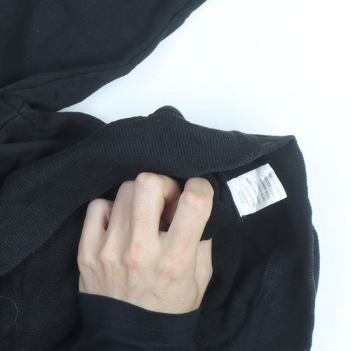 Lacoste Men's Black Pullover Hoodie M Regular Fit Logo Cotton