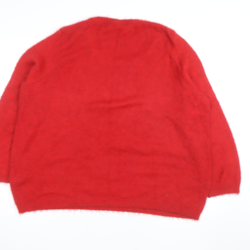 Disney x George Women’s Red Minnie Mouse Christmas Jumper Size 24