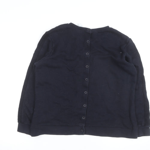 White Label Women Black Size M Button Back Cardigan Jumper