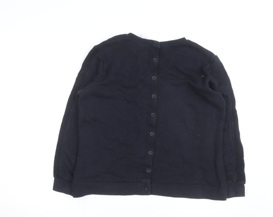 White Label Women Black Size M Button Back Cardigan Jumper