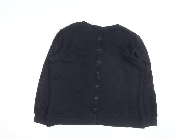 White Label Women Black Size M Button Back Cardigan Jumper