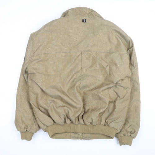 Mascot Men's Beige L Bomber Jacket Cotton Blend Full Zip Workwear