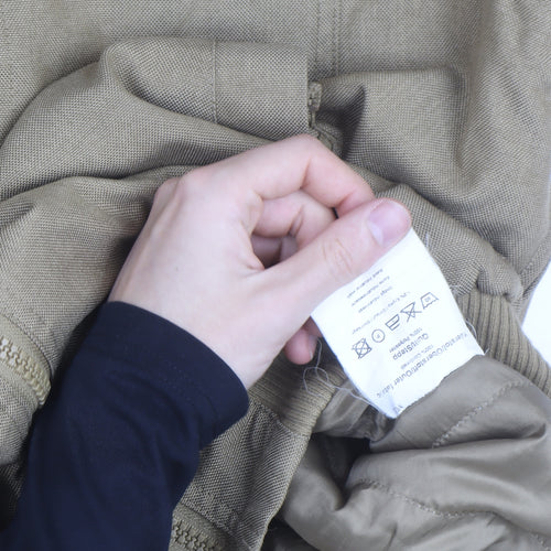 Mascot Men's Beige L Bomber Jacket Cotton Blend Full Zip Workwear