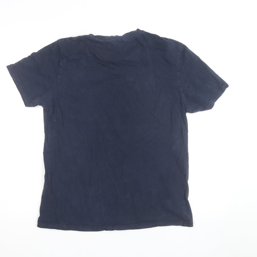Ben Sherman Men's Blue Paisley Graphic Cotton T-Shirt Size L