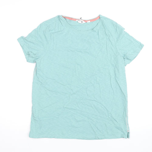 White Stuff Women’s Green Cotton Short Sleeve T-Shirt UK 14