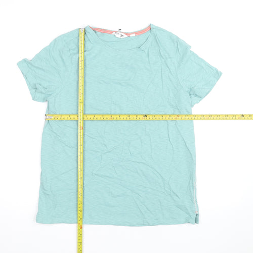 White Stuff Women’s Green Cotton Short Sleeve T-Shirt UK 14
