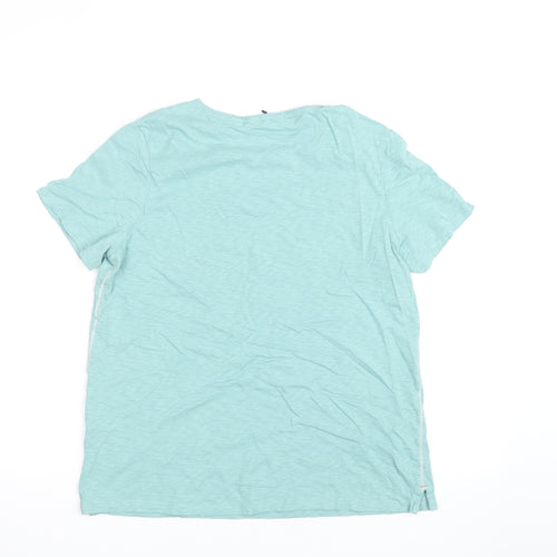 White Stuff Women’s Green Cotton Short Sleeve T-Shirt UK 14