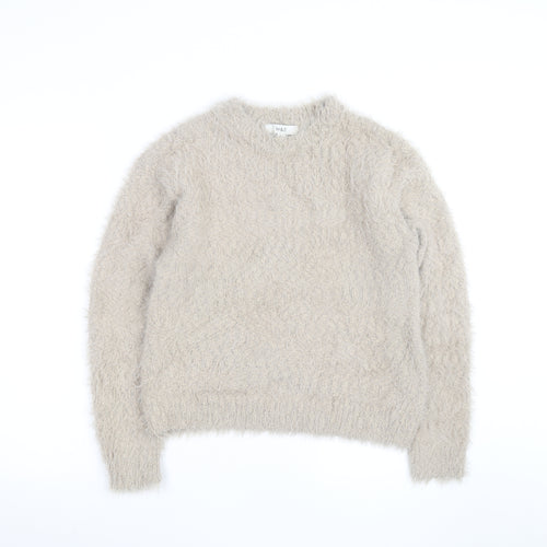 Marks and Spencer Men’s Beige Fluffy Knit Crew Neck Jumper Size S