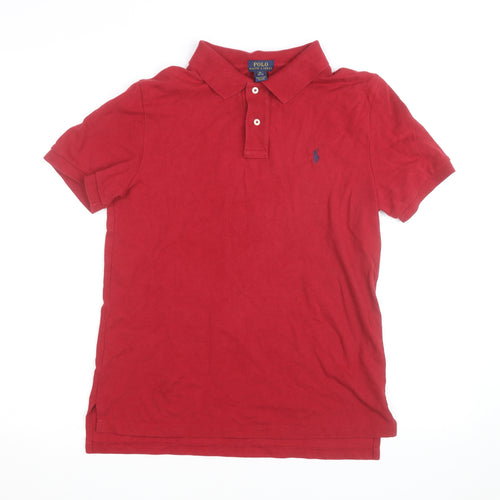 Polo Ralph Lauren Men's Red Classic Cotton Short Sleeve Polo Shirt XL
