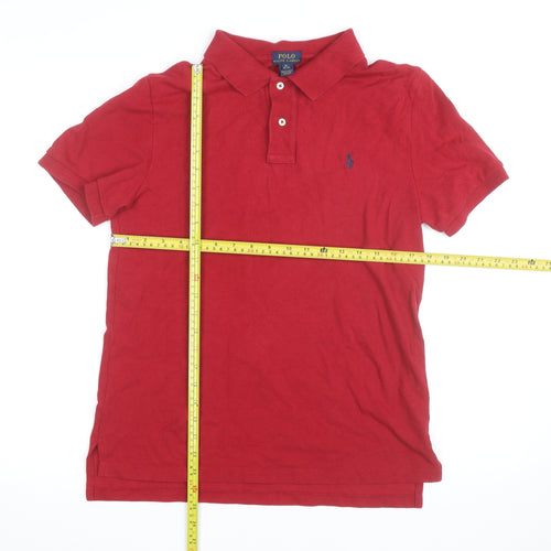 Polo Ralph Lauren Men's Red Classic Cotton Short Sleeve Polo Shirt XL