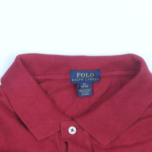 Polo Ralph Lauren Men's Red Classic Cotton Short Sleeve Polo Shirt XL