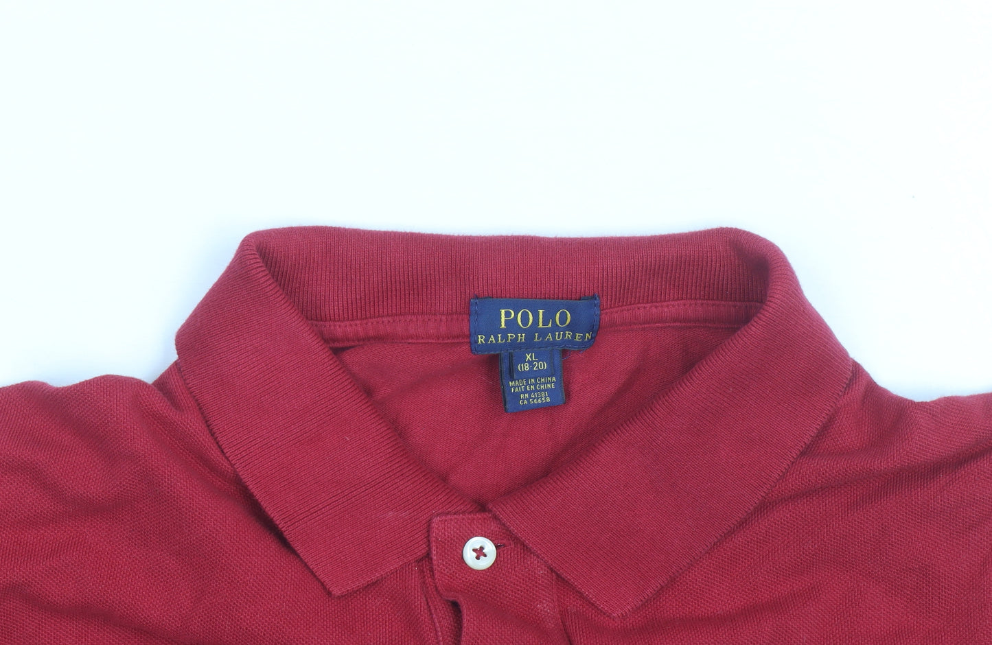 Polo Ralph Lauren Men's Red Classic Cotton Short Sleeve Polo Shirt XL