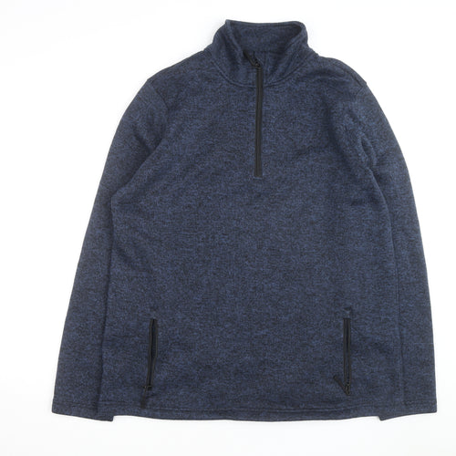 PARKSIDE Men's Blue Fleece 1/4 Zip Activewear Jacket Size L