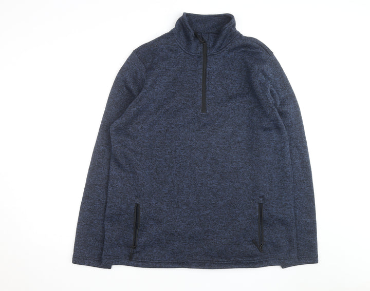 PARKSIDE Men's Blue Fleece 1/4 Zip Activewear Jacket Size L
