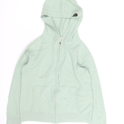 Marks and Spencer Autograph Women's Green Cashmere Full Zip Hoodie Size S