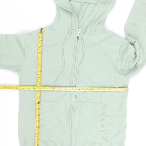 Marks and Spencer Autograph Women's Green Cashmere Full Zip Hoodie Size S