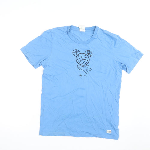 Adidas Disney Blue Men’s Short Sleeve Cotton T-Shirt Size S