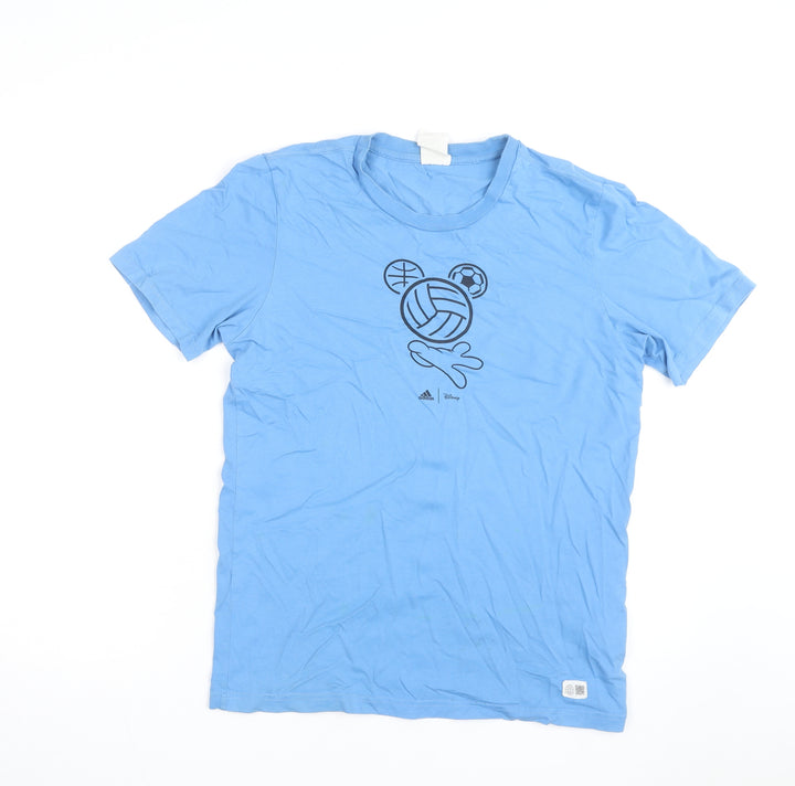 Adidas Disney Blue Men’s Short Sleeve Cotton T-Shirt Size S