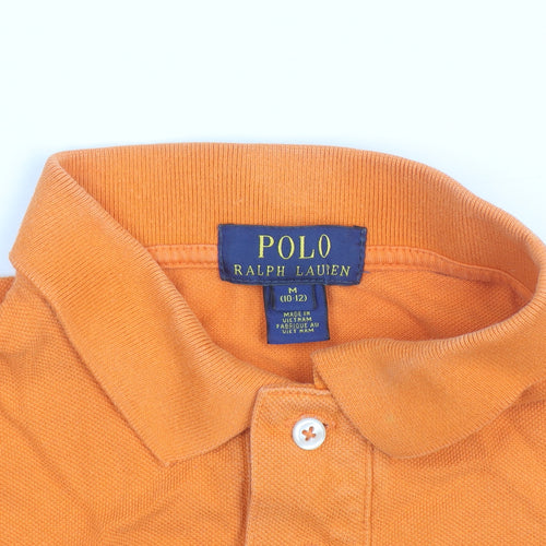 Polo Ralph Lauren Boys Orange Short Sleeve Cotton Polo Shirt M (10-12)