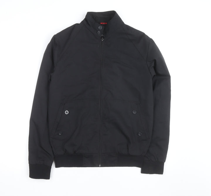 Burton Menswear London Men's Black Bomber Jacket Size S Cotton Blend