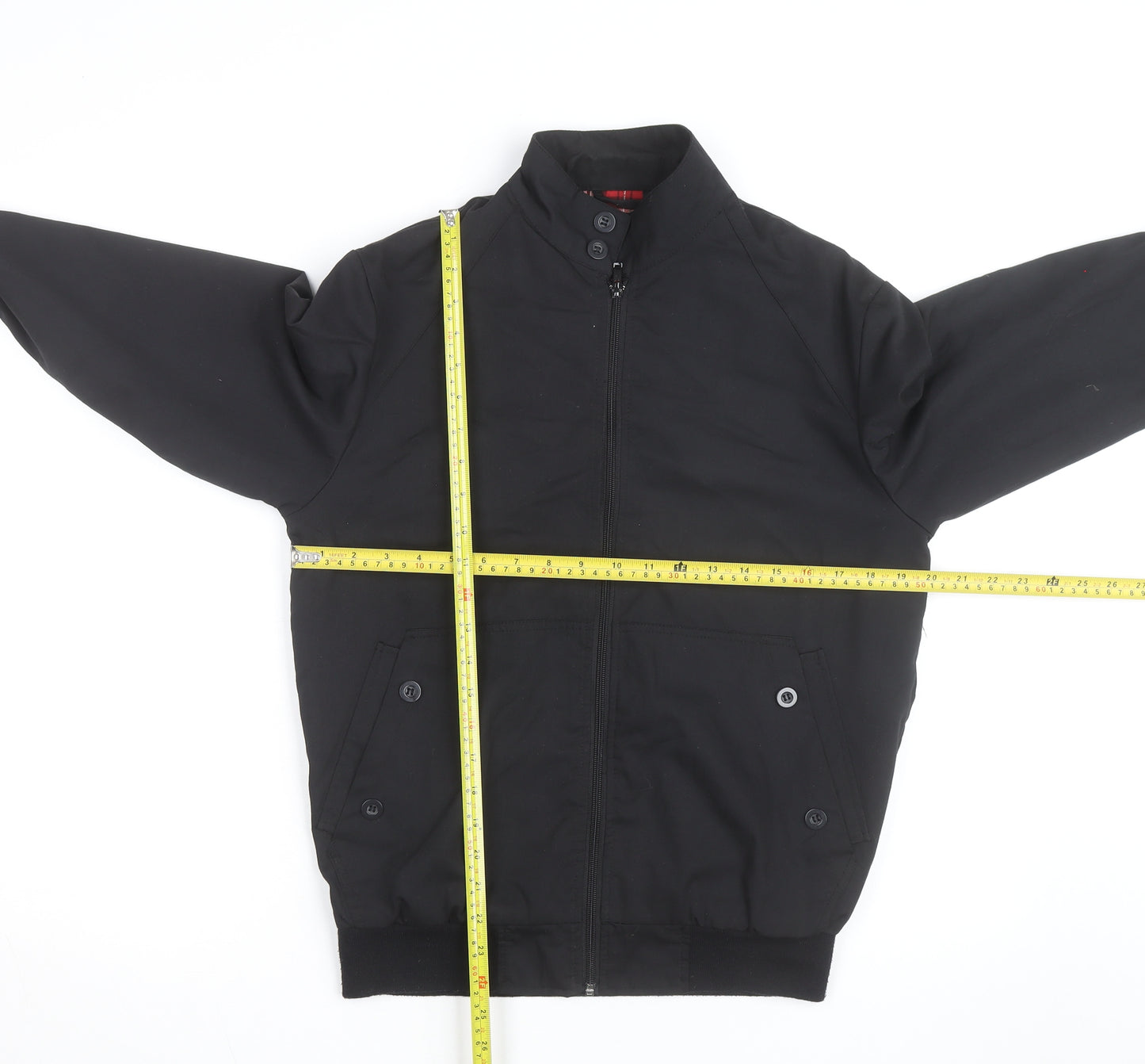 Burton Menswear London Men's Black Bomber Jacket Size S Cotton Blend