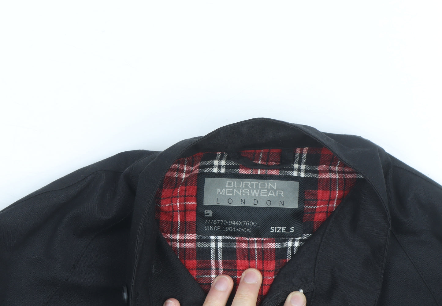 Burton Menswear London Men's Black Bomber Jacket Size S Cotton Blend