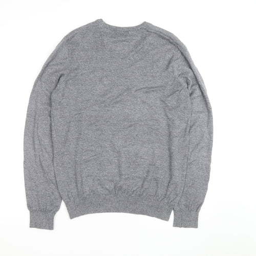 Lacoste Men's Grey Cotton Crew Neck Jumper Size S
