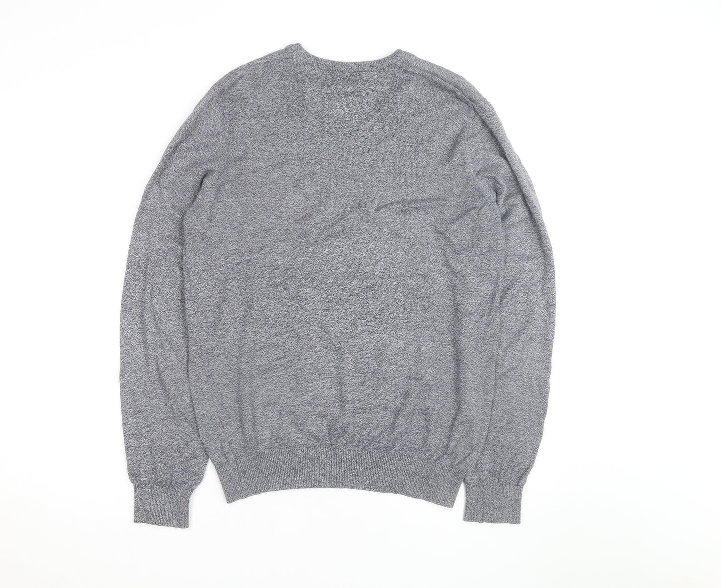 Lacoste Men's Grey Cotton Crew Neck Jumper Size S