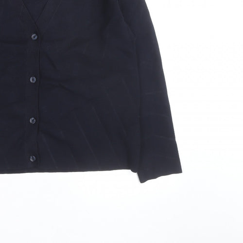 MNG Men's Black XS V-Neck Button Cardigan Knit Jumper