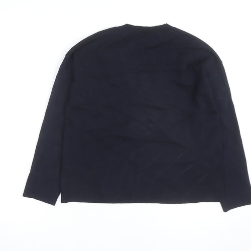 MNG Men's Black XS V-Neck Button Cardigan Knit Jumper