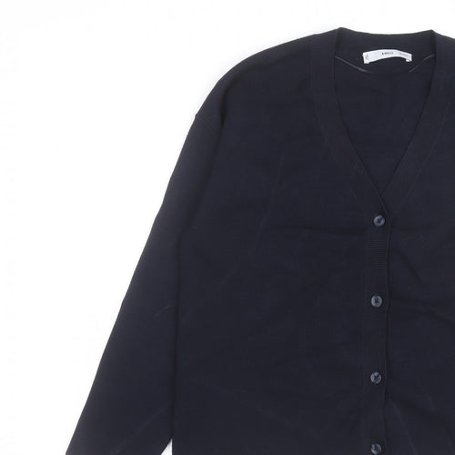 MNG Men's Black XS V-Neck Button Cardigan Knit Jumper