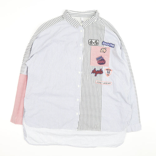 By Henry Holland Women's Multicoloured Striped Button-Up Shirt Size 18
