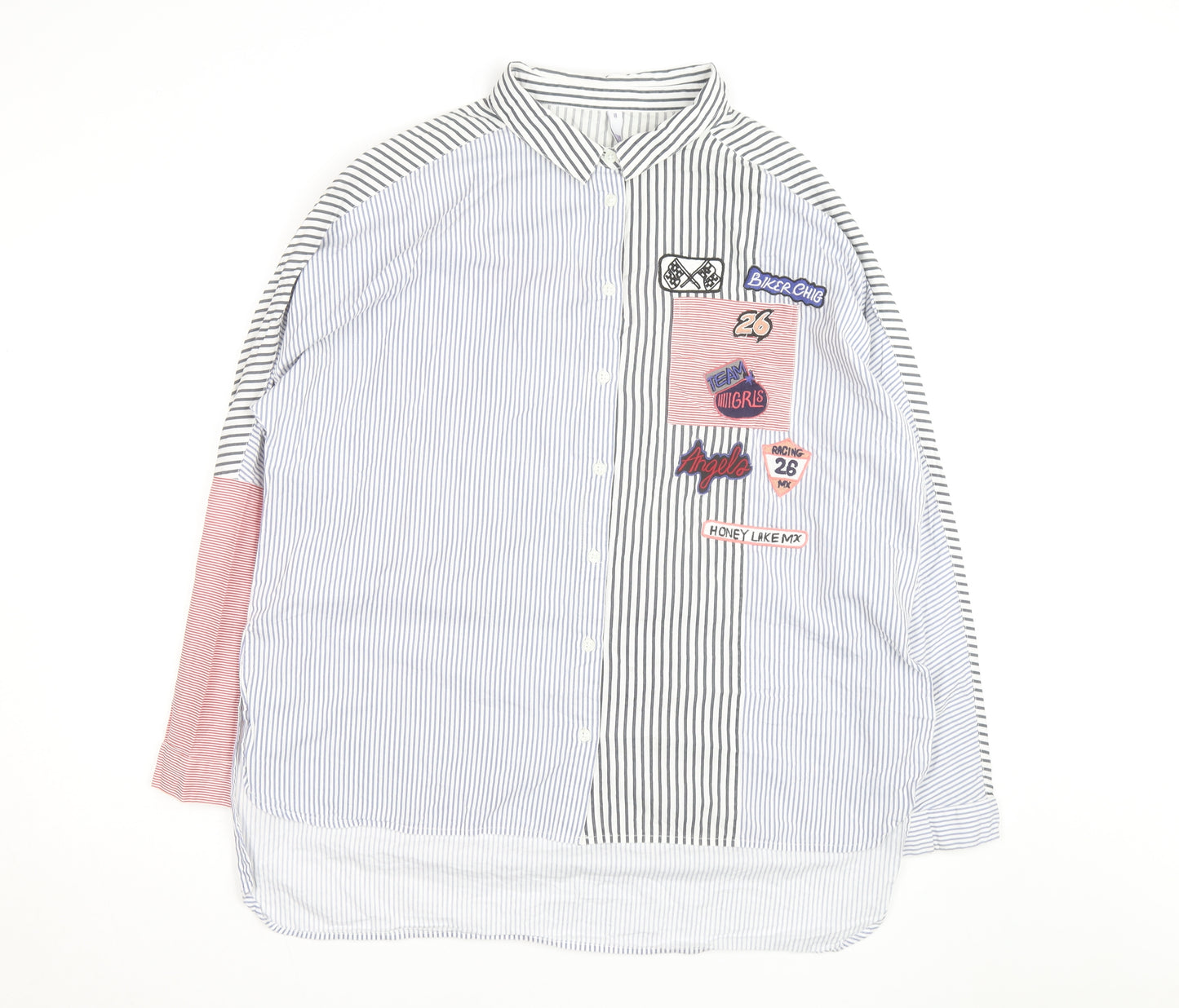 By Henry Holland Women's Multicoloured Striped Button-Up Shirt Size 18