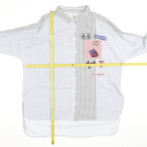 By Henry Holland Women's Multicoloured Striped Button-Up Shirt Size 18