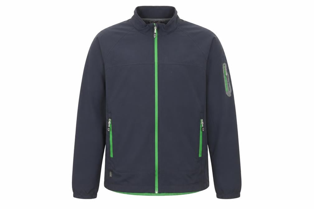 Front view of First Ascent Men's Black 2XL Soft Shell Jacket Outdoor Hiking Windproof