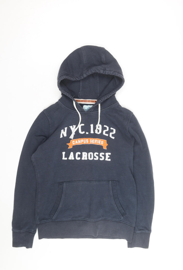 Authentic Apparel Co. Women’s Navy Blue Pullover Hoodie Size 10 Lacrosse Print