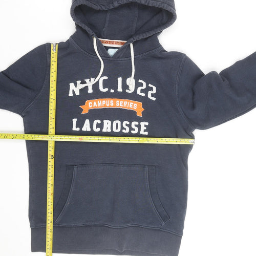 Authentic Apparel Co. Women’s Navy Blue Pullover Hoodie Size 10 Lacrosse Print