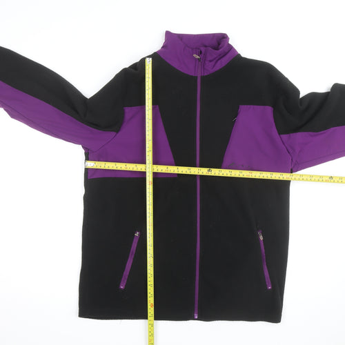 Altryx Men's Black & Purple Fleece Windbreaker Jacket Size M