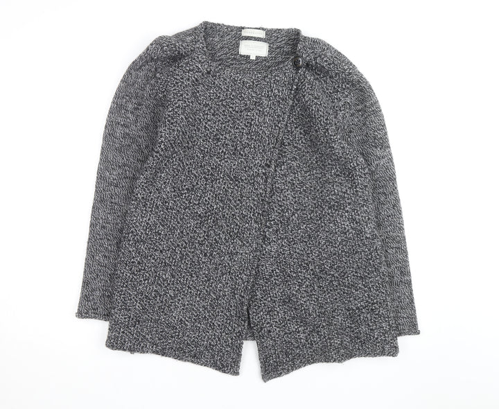 Peregrine Women Grey Wool Cardigan L Long Sleeve Knitted Sweater